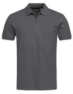 Stedman® Stedman Henry Polo aus Baumwolle mit Schlitzen, White S, S9050 – Ardoise Gris (Uni)