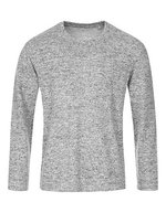 Stedman® Langarm-Pullover aus Viskose-Mix, Dark Grey Melange S, S9080 – Grigio chiaro Melange