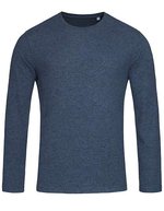 Stedman® Langarm-Pullover aus Viskose-Mix, Dark Grey Melange S, S9080 – Marina Blue Melange
