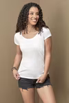 Stedman® Megan Crew Neck T-Shirt Damen Baumwolle, White XS, S9120 – Bild 2