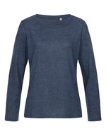 Stedman® Knit Long Sleeve Sweater Women Dark Grey Melange S (S9180), S9180 – Marina Blue Melange