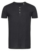 Stedman® Shawn Henley T-Shirt aus Ringspinn-Baumwolle, Black Opal S, S9430 – Bild 2