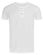 Stedman® Shawn Henley T-Shirt aus Ringspinn-Baumwolle, Black Opal S, S9430 – White