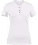 Stedman® Sharon Henley T-Shirt Women with Button Placket, Black Opal S, S9530 – image 3