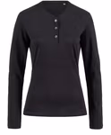 Stedman® Sharon Henley Langarmshirt mit Ripp-Kragen, White XL, S9580 – Bild 3