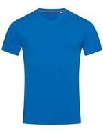 Stedman® Stylisches V-Neck T-Shirt mit Elasthan, White S, S9610 – King Blu