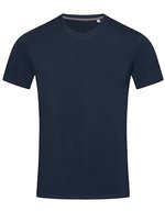 Stedman® Stylisches V-Neck T-Shirt mit Elasthan, White S, S9610 – Marina Blu