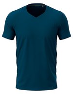 Stedman® Stylisches V-Neck T-Shirt mit Elasthan, White S, S9610 – Blu navy