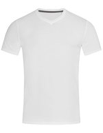 Stedman® Stylisches V-Neck T-Shirt mit Elasthan, White S, S9610 – Bianco
