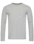 Stedman® T-shirt Clive manches longues en Coton-élasthanne en, White S, S9620 – Grey Heather