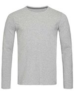 Stedman® Clive Langarm T-Shirt aus Baumwolle-Elasthan in, White S, S9620 – Grey Heather