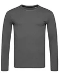 Stedman® T-shirt Clive manches longues en Coton-élasthanne en, White S, S9620 – Slate Grey (Solid)