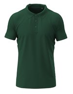 Clive Polo aus Baumwolle mit Elasthan – Bottle Green