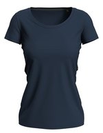 Stedman® Claire Crew Neck T-Shirt Damen Baumwolle, Black Opal XS, S9700 – Blue Midnight