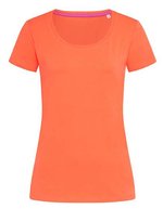 Stedman® Claire Crew Neck T-Shirt Damen Baumwolle, Black Opal XS, S9700 – Salmon