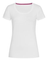 Stedman® Claire Crew Neck T-Shirt Damen Baumwolle, Black Opal XS, S9700 – White