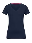 Körperbetontes Claire V-Neck Damen-Shirt – Grey Heather