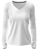 Stedman® Claire Langarmshirt Damen Baumwolle Elasthan, White S, S9720 – Blanc
