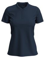Stedman® Claire Polo mit schmalem Kragen, White XS, S9740 – Blu Mezzanotte