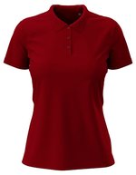 Stedman® Claire Polo mit schmalem Kragen, White XS, S9740 – Bordeaux