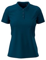 Stedman® Claire Polo mit schmalem Kragen, White XS, S9740 – Blu navy