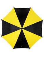 L-merch Automatik Stockschirm mit Kunststoffgriff, Black Ø ca. 103 cm, SC10 – Nero/Giallo