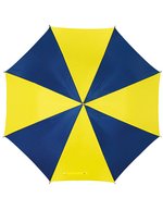 L-merch Automatik Stockschirm mit Kunststoffgriff, Black Ø ca. 103 cm, SC10 – Blu/Giallo