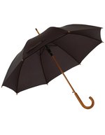 L-merch Tango Automatik Holzstockschirm mit Rundhakengriff – Black