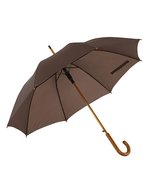 L-merch Tango Automatik Holzstockschirm mit Rundhakengriff – Dark Brown