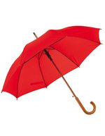 L-merch Tango Automatik Holzstockschirm mit Rundhakengriff, Beige Ø ca. 103 cm, SC30 – Red