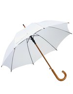 L-merch Automatischer Holzstockschirm "Boogie" 103 cm, Beige Ø ca. 103 cm, SC31 – White