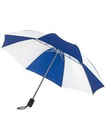 L-merch Praktischer Taschenschirm mit Velcro-Verschluss – Blue/White