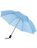 L-merch Praktischer Taschenschirm mit Velcro-Verschluss, Black Ø ca. 85 cm, SC80 – Light Blue