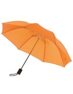 L-merch Praktischer Taschenschirm mit Velcro-Verschluss, Black Ø ca. 85 cm, SC80 – Orange
