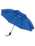 L-merch Praktischer Taschenschirm mit Velcro-Verschluss, Black Ø ca. 85 cm, SC80 – Royal Blue