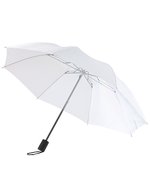 L-merch Praktischer Taschenschirm mit Velcro-Verschluss, Black Ø ca. 85 cm, SC80 – White