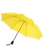 L-merch Praktischer Taschenschirm mit Velcro-Verschluss, Black Ø ca. 85 cm, SC80 – Yellow
