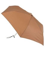 L-merch Superflacher Mini-Taschenschirm mit Velcro-Verschluss – Brown