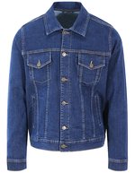 Leicht taillierte Stretch-Denim Jeansjacke – Dark Blue Wash
