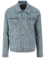 Leicht taillierte Stretch-Denim Jeansjacke – Light Blue Wash