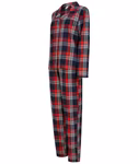 SF Women Checked Flannel Lounge Set for Women, Red-Navy Check XS, SF074 – image 6