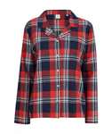 SF Women Checked Flannel Lounge Set for Women, Red-Navy Check XS, SF074 – image 7