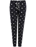 SF Women Schlafanzughose mit Bündchen für Damen – Navy/White Stars