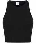 SF Women Bauchfreies Spaghetti-Träger Top mit Racerback, Black S, SF106 – Bild 3