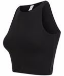 SF Women Bauchfreies Spaghetti-Träger Top mit Racerback, Black S, SF106 – Bild 5