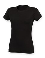 SF Women Modisches T-Shirt mit langem Schnitt – Black