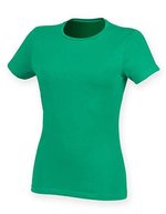 SF Women Modisches T-Shirt mit langem Schnitt, White XS, SF121 – Verde