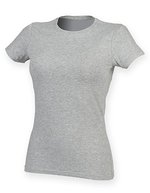 SF Women Modisches T-Shirt mit langem Schnitt – Heather Grey