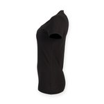 Stretch-T-Shirt V-Ausschnitt Langform für Damen – Bild 5