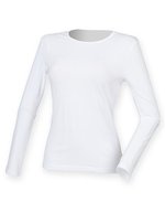 SF Women Women´s Feel Good Long Sleeved Stretch T Black XS (SF124) – White